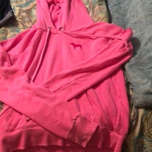 Pink hoodie size small.